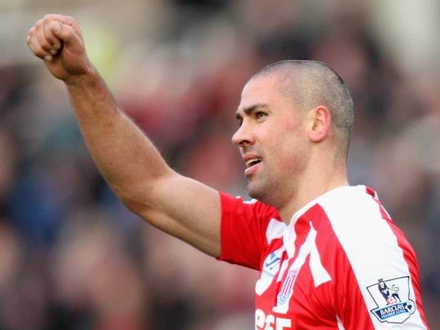 Jonathan Walters of Stoke City celebrates scoring the opening goal during the Barclays Premier League match against QPR on January 31, 2015