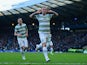 Leigh Griffiths of Celtic celebrates scoring the opening goal during the Scottish League Cup Semi-Final between Celtic and Rangers at Hampden Park on February 1, 2015
