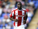 Vincent Pericard of Stoke City running during the Pre Season Friendly match between Shrewsbury Town and Stoke City at The Prostar Stadium on August 02, 2008