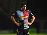 Joe Trayfoot of Harlequins during the Premiership A League match between Harlequins A and Saracens A at Twickenham Stoop on October 6, 2014