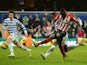 Southampton's Senegalese midfielder Sadio Mane scores their late goal during the English Premier League football match against Queens Park Rangers on February 7, 2015