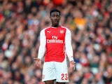 Arsenal striker Danny Welbeck reacts after a missed chance on February 15, 2014