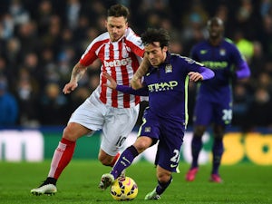 Half-Time Report: All square between Stoke, Man City