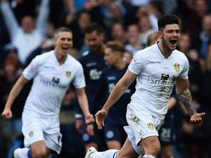 Alex Mowatt of Leeds United celebrates his goal during the Sky Bet Championship match between Leeds United and Millwall at Elland Road on February 14, 2015