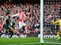 Olivier Giroud scores Arsenal's second goal on February 15, 2015