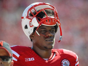 Defensive end Randy Gregory #4 of the Nebraska Cornhuskers during their game against the Florida Atlantic Owls at Memorial Stadium on August 30, 2014