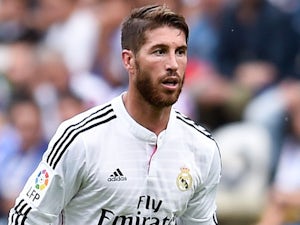 Ramos gives Madrid half-time lead