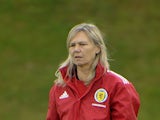 Anna Signeul, coach of Scotland looks on during the UEFA Women's EURO 2013 play-off second leg match between Spain and Scotland held on October 24, 2012