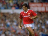 Clayton Blackmore playing for Manchester United on January 1, 1990