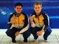 Chris Mears and Jack Laugher pose with their gold medals after winning the 3m synchro at the National Diving Championships on February 20, 2015