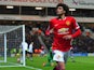 Marouane Fellaini of Manchester United celebrates scoring their second goal during the FA Cup Fifth round match between Preston North End and Manchester United at Deepdale on February 16, 2015