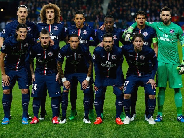 The Paris Saint-Germain lineup to face Chelsea in the Champions League on February 17, 2015