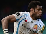 Sireli Naqelevuki of Exeter Chiefs in action during the LV= Cup match between Worcester Warriors and Exeter Chiefs at the Sixways Stadium on February 1, 2014