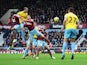 Glenn Murray of Crystal Palace scores their first goal with a header during the Barclays Premier League match between West Ham United and Crystal Palace at Boleyn Ground on February 28, 2015