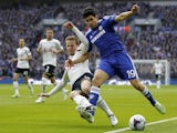 Tottenham Hotspur's English defender Eric Dier (L) vies with Chelsea's Brazilian-born Spanish striker Diego Costa during the English League Cup Final football match on March 1, 2015