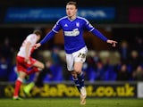 Freddie Sears of Ipswich Town celebrates as he scores their second goal during the Sky Bet Championship match between Ipswich Town and Birmingham City at Portman Road on February 24, 2015 