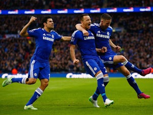 Terry fires Chelsea ahead in League Cup final
