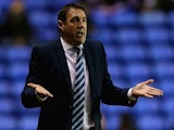 Wigan manager Malky Mackay gives instructions during the Sky Bet Championship match between Reading and Wigan Athletic at Madejski Stadium on February 17, 2015