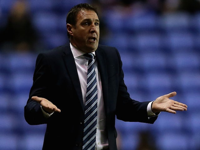 Wigan manager Malky Mackay gives instructions during the Sky Bet Championship match between Reading and Wigan Athletic at Madejski Stadium on February 17, 2015