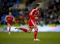 Gary Gardner of Nottingham Forest celebrates scoring the third goal during the Sky Bet Championship match between Reading and Nottingham Forest at Madejski Stadium on February 28, 2015 