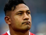Sonatane Takulua of Tonga looks on during the autumn test international match at Rugby Park on November 22, 2014