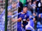 Cardiff City player Federico Macheda and team mates celebrate the first goal during the Sky Bet Championship match between Cardiff City and Charlton Athletic at Cardiff City Stadium on March 7, 2015 