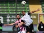Luca Rigoni of Palermo and Gregoire Defrel of Cesena battel for the ball during the Serie A match between AC Cesena and US Citta di Palermo at Dino Manuzzi Stadium on March 8, 2015