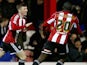 Chris Long of Brentford celebrates his goal during the Sky Bet Championship match between Brentford and Huddersfield Town at Griffin Park on March 3, 2015