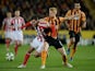 Danny Graham of Sunderland and Paul McShane of Hull City compete for the ball during the Barclays Premier League match on March 3, 2015
