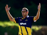 Dean Cosker of Glamorgan looks on dejected during the Natwest T20 Blast match between Middlesex Panthers and Glamorgan at Richmond Cricket Club, Old Deer Park, on July 03, 2014