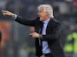 Feyenoord head coach Fred Rutten gestures during the UEFA Europa League Round of 32 match between AS Roma and Feyenoord at Olimpico Stadium on February 19, 2015