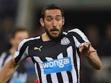 Jonas Gutierrez of Newcastle United on the ball during the Barclays Premier League match against Manchester United on March 4, 2015