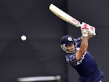 Scotland batsman Kyle Coetzer plays a shot during the Pool A 2015 Cricket World Cup cricket match between Bangladesh and Scotland at Saxton Park Oval in Nelson on March 5, 2015