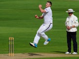 Hampshire bowler Matt Coles in action during day two of the LV County Championship Division Two match between Glamorgan and Hampshire at SWALEC Stadium on September 24, 2014