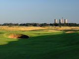 The par 4, 12th hole at Royal St Georges Golf Club venue for the 2011 Open Championship on August 24, 2010 