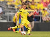 Will Trapp #20 of the Columbus Crew controls the ball against Crystal Palace FC in an international friendly match on July 23, 2014