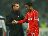 Brendan Rodgers and Raheem Sterling on February 26, 2015