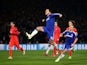 Eden Hazard of Chelsea celebrates after scoring his team's second goal from the penalty spotduring the UEFA Champions League Round of 16, second leg match between Chelsea and Paris Saint-Germain at Stamford Bridge on March 11, 2015