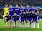 The Chelsea team pose for the cameras prior to kickoff during the UEFA Champions League Round of 16, second leg match between Chelsea and Paris Saint-Germain at Stamford Bridge on March 11, 2015
