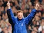 Everton manager David Moyes celebrates during the FA Barclaycard Premiership match between Everton and Fulham played at Goodison Park, in Liverpool, England on March 16, 2002