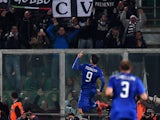 Alvaro Morata of Juventus celebrates after scoring the opening goal during the Serie A match between US Citta di Palermo and Juventus FC at Stadio Renzo Barbera on March 14, 2015