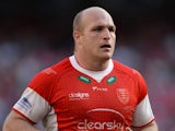 Michael Weyman of Hull Kingston Rovers in action during the Super League match between Hull Kington Rovers and Hull FC at Etihad Stadium on May 17, 2014
