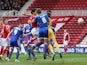 Daniel Ayala of Middlesbrough scores the opening goal during the Sky Bet Championship match between Middlesbrough and Ipswich Town at the Riverside Stadium on March 14, 2015