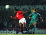 Paul Parker of Manchester United in action against FC Barcelona during the Champions League clash on October 19, 1994