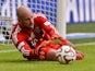 Bayern Munich's Spanish goalkeeper Pepe Reina takes part in an official training session of German first division Bundesliga football club Bayern Munich at the Allianz Arena stadium in Munich, southern Germany, on August 9, 2014
