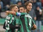 Simone Missiroli of Sassuolo celebrates after scoring the goal 4-1 during the Serie A match against Parma on March 15, 2015