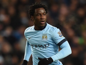 Wilfried Bony in action for Manchester City on February 21, 2015