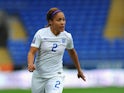 England player Alex Scott in action during the FIFA 2015 Women's World Cup Group 6 Qualifier between Wales and England at Cardiff City Stadium on August 21, 2014