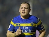Ben Westwood of Warrington Wolves during the First Utility Super League match between Warrington Wolves and Leeds Rhinos at The Halliwell Jones Stadium on March 13, 2015