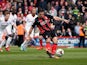 Yann Kermorgant of Bournemouth scores the opening goal of the game from the penalty spot during the Sky Bet Championship match between AFC Bournemouth and Middlesbrough at Goldsands Stadium on March 21, 2015